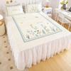 Summer Natural Latex Cool Mat Bed Skirt Pillowcase Machine Washable Air Conditioning Soft Mat Foldable Non Slip Bedspread