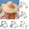 Two Hooks Windproof Hat Strap Flower Pattern Hat Retainer Fashion Hat Chin Cord  Sunhat
