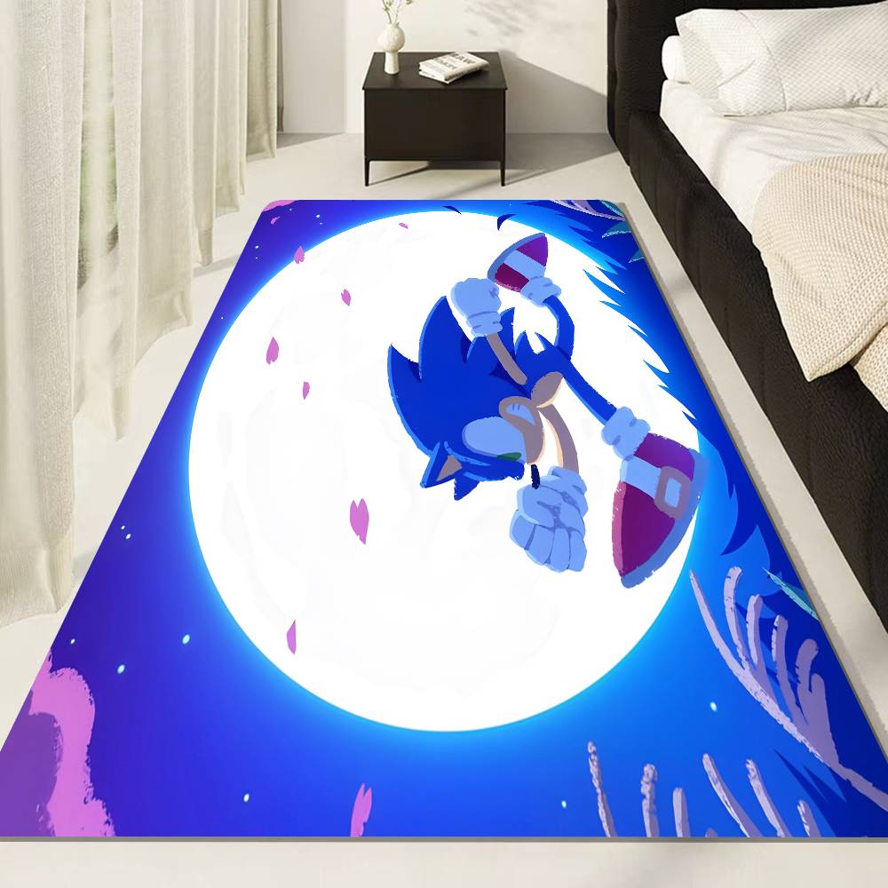 S-Sonic Fast Game Door Mat Kids Room Bedroom Decoration Balcony Anti-Slip Doormat Living Room Doormat Area Rug