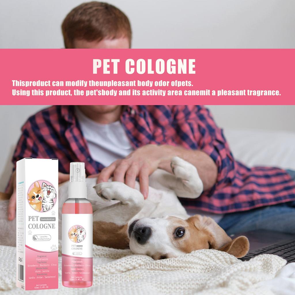 Спрей для питомцев, Кондиционирующий и Удаляющий запах, Парфюм для удаления запаха питомцев для всех типов шерсти, 100 мл/3,4 унции