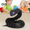 3D Printed Animals Articulated Simulated Snake Stress Relief Toys Realistic Flexible Snake Fidget Toy Tabletop Ornament for Kids Adults