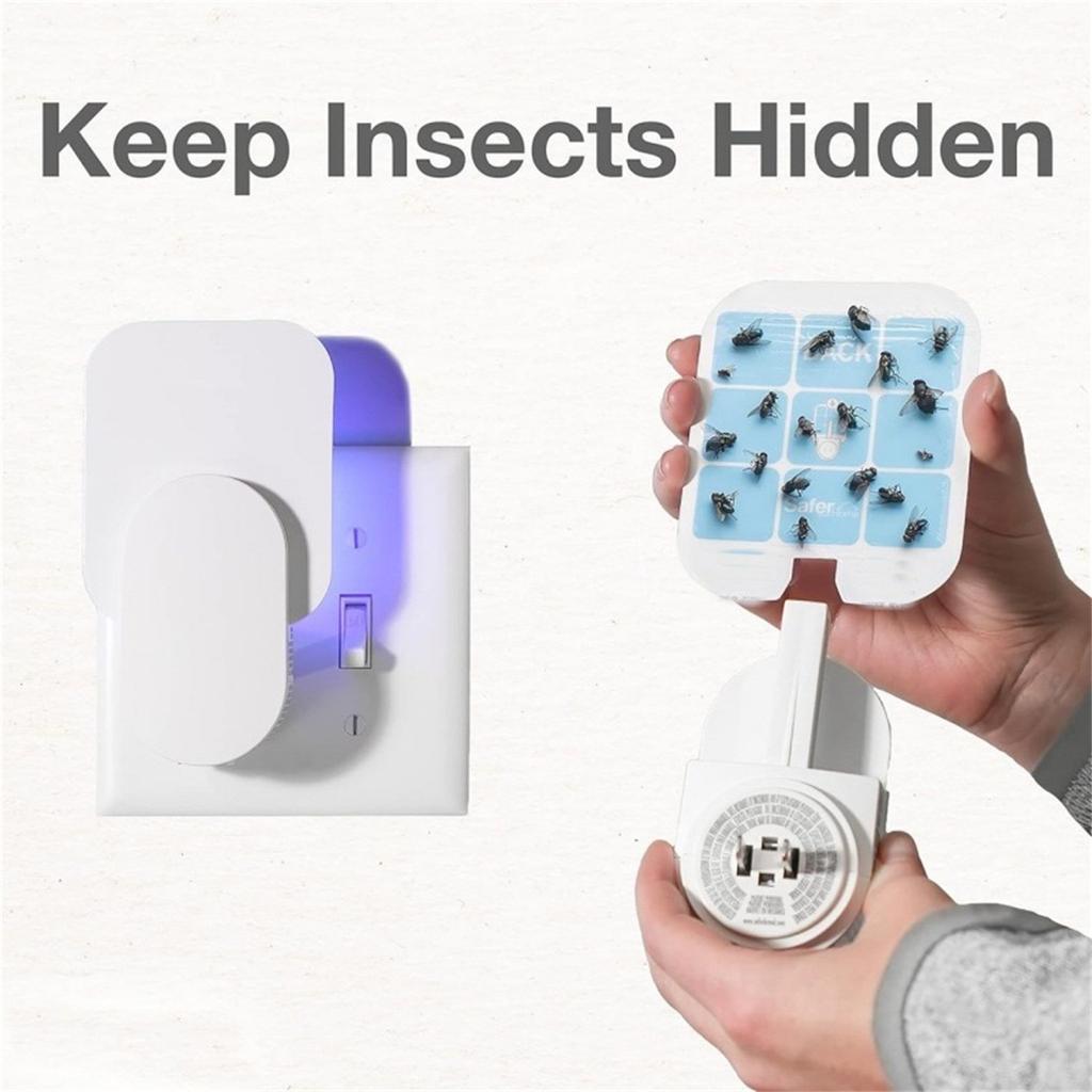 Safer Home Indoor Plug In For , Moths, Gnats, And Other Flying Insect - 2 Traps + 2 Glue Cards