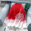 Red Christmas Loose Sweater Women Thick Snowflake Knitted Pullovers Winter Vintage Kawaii Soft Warm Casual Female Jumpers