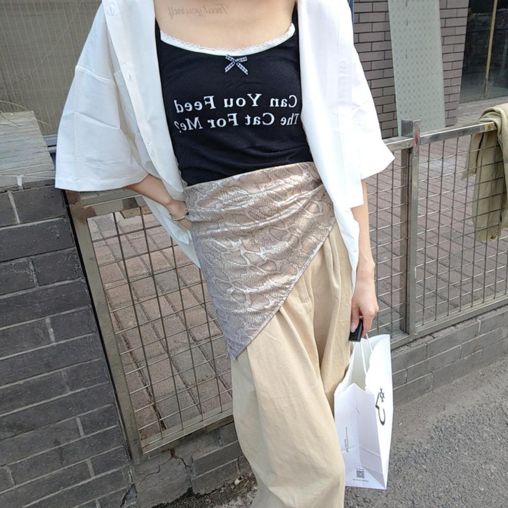 Hip Hop Snake Print Hair Scarf Soft Snake Punk Bandana Fashion Serpentine Hair Band Streetwear