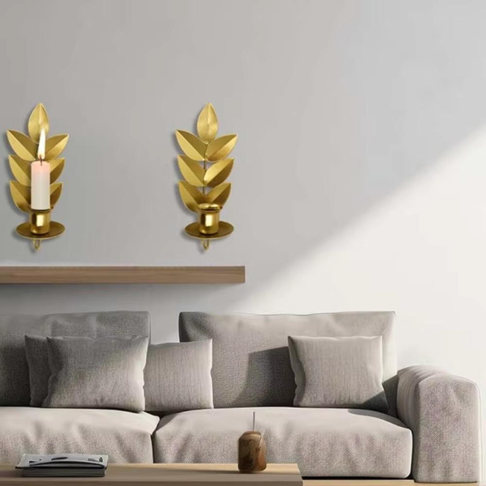 Декоративный золотой подсвечник, нержавеющий железный подвесной подсвечник, домашний декор