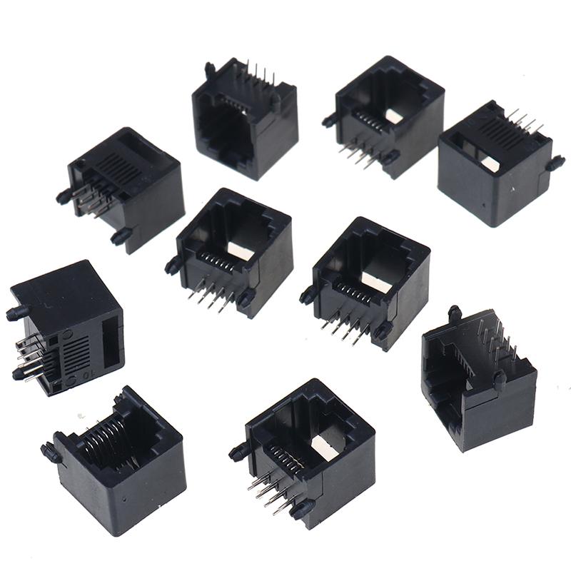 10 шт./лот Rj45 8P8C компьютерный интернет сетевой разъем Pcb Jack