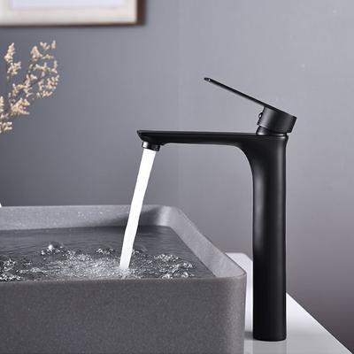 Смеситель для раковины в ванной, смеситель для раковины, цельный латунный кран, водопроводный кран, водопад, матовый золотой, матовый черный хром, смеситель для раковины