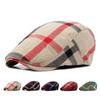 Весенне-летние тонкие береты для мужчин, кепки газетчика, женские винтажные клетчатые кепки в британском стиле, плоская шляпа, шляпа художника в стиле Гэтсби, Gorro Hombre Boina