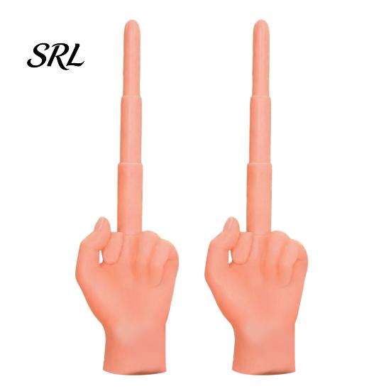 Lifelike Middle Finger Toy 1/2Pcs 3-Stage Telescopic Toy, 3D Printed Hand Gag Prank Prop, Realistic Retractable for Stress Relief Telescoping