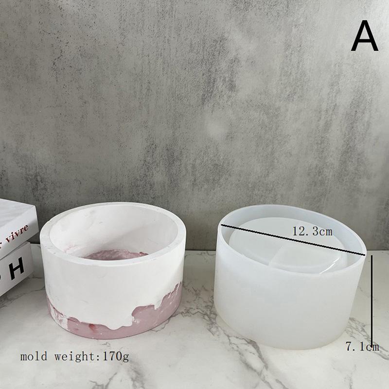 Круглые цветочные горшки, бетонные формы, горшки для растений, бетонные силиконовые формы для ручной работы из смолы