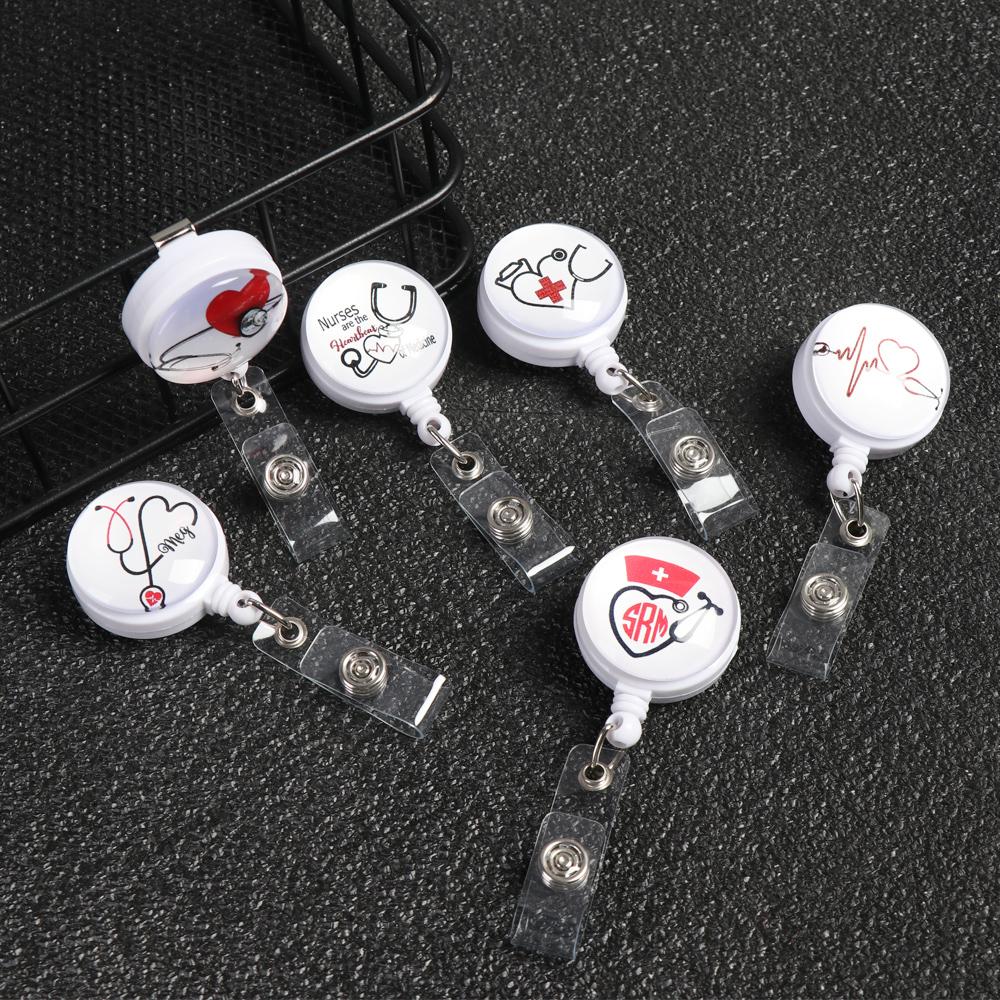 Creative Retractable Badge Reel Clip for Nurse Doctor Student ID Card Badge Holder Anti-Lost Clip