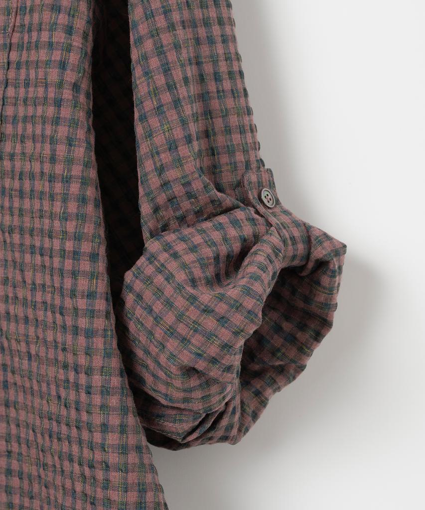 MILLO ARCHIVE Box Check Roll-Up Shirt [Smoke Pink]