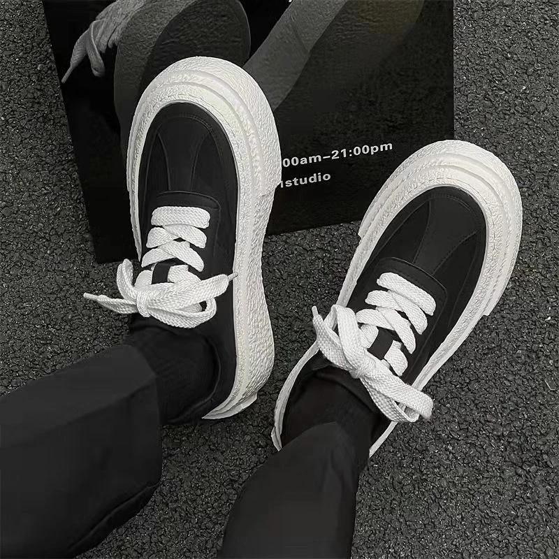 Male Shoe Height Increasing Spring Autumn Sneakers Chunky Lace-up Hiking Designer Luxury Without Leather Work Men's Casual Shoes
