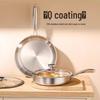 Zhishi 30CM 304 Stainless Steel Non-Stick Frying Pan with Lid