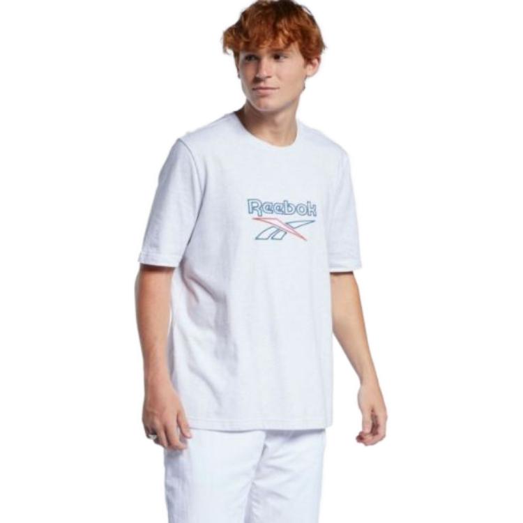 Reebok Футболка унисекс светло-серая GU3876