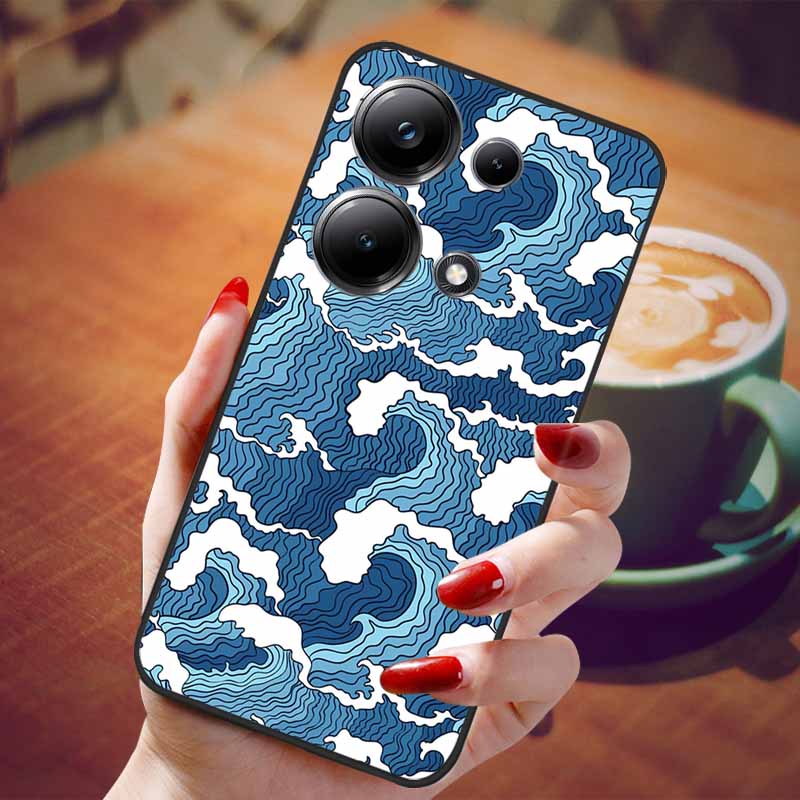For Redmi Note 13 Pro 4G Case Flower 3D Relief Silicon Soft Phone Back Cover for Xiaomi Redmi Note13 Pro 4G Protection Shell TPU