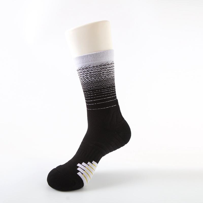 Elite Basketball Socks, Mid-calf Men's and Women's Long Socks, Towel Bottom Shock-absorbing and Anti-slip High-top Sports Socks