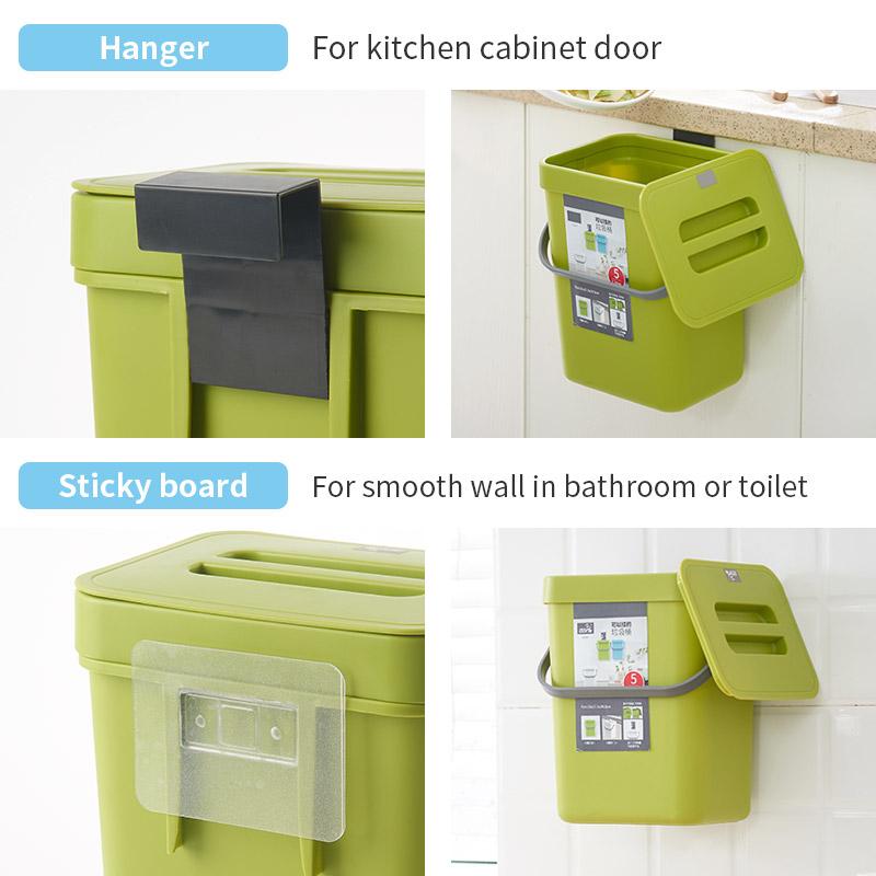 Настенный мусорный бак для ванной комнаты с крышкой, мусорное ведро, подвесное ведро для унитаза, мусорное ведро для хранения, мусорные баки, держатель контейнера для мусора