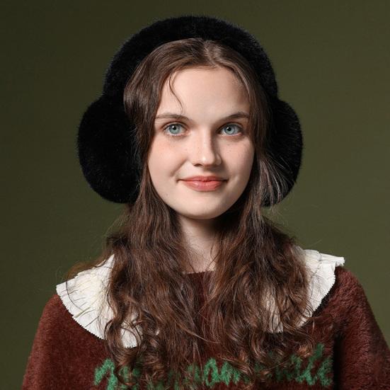 Зимние наушники из искусственного кроличьего меха для девочек, милые однотонные теплые наушники, уличные теплые наушники, складные мягкие пушистые чехлы для ушей