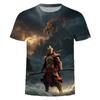 Внутренний 3A Игра Черный Миф. Футболка с принтом Wukong China-Chic, универсальная мужская повседневная одежда с коротким рукавом, быстросохнущая