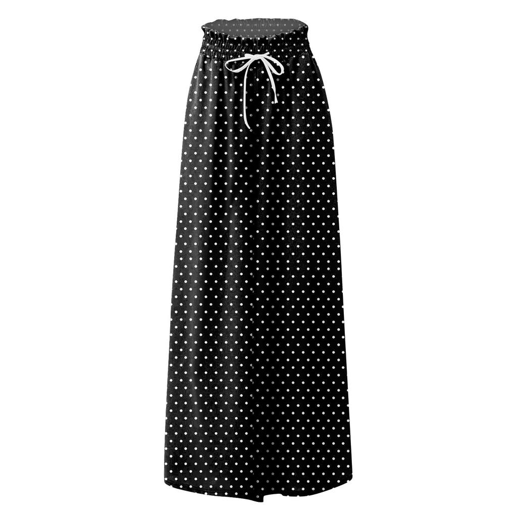 Женские брюки с высокой талией, широкие, повседневные, струящиеся брюки-палаццо, клетчатые брюки с карманом