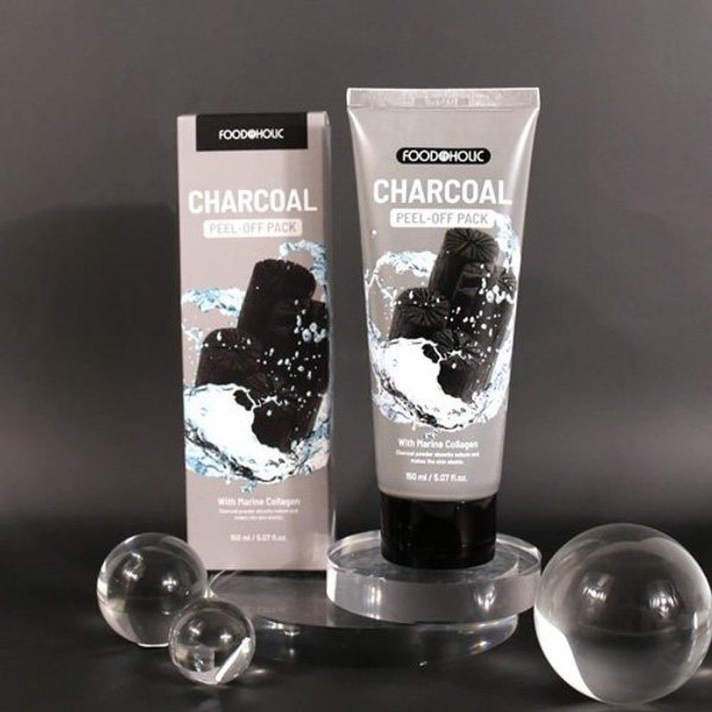 (2 куска) Foodaholic Collagen Peel Off Pack 150 мл / Уголь