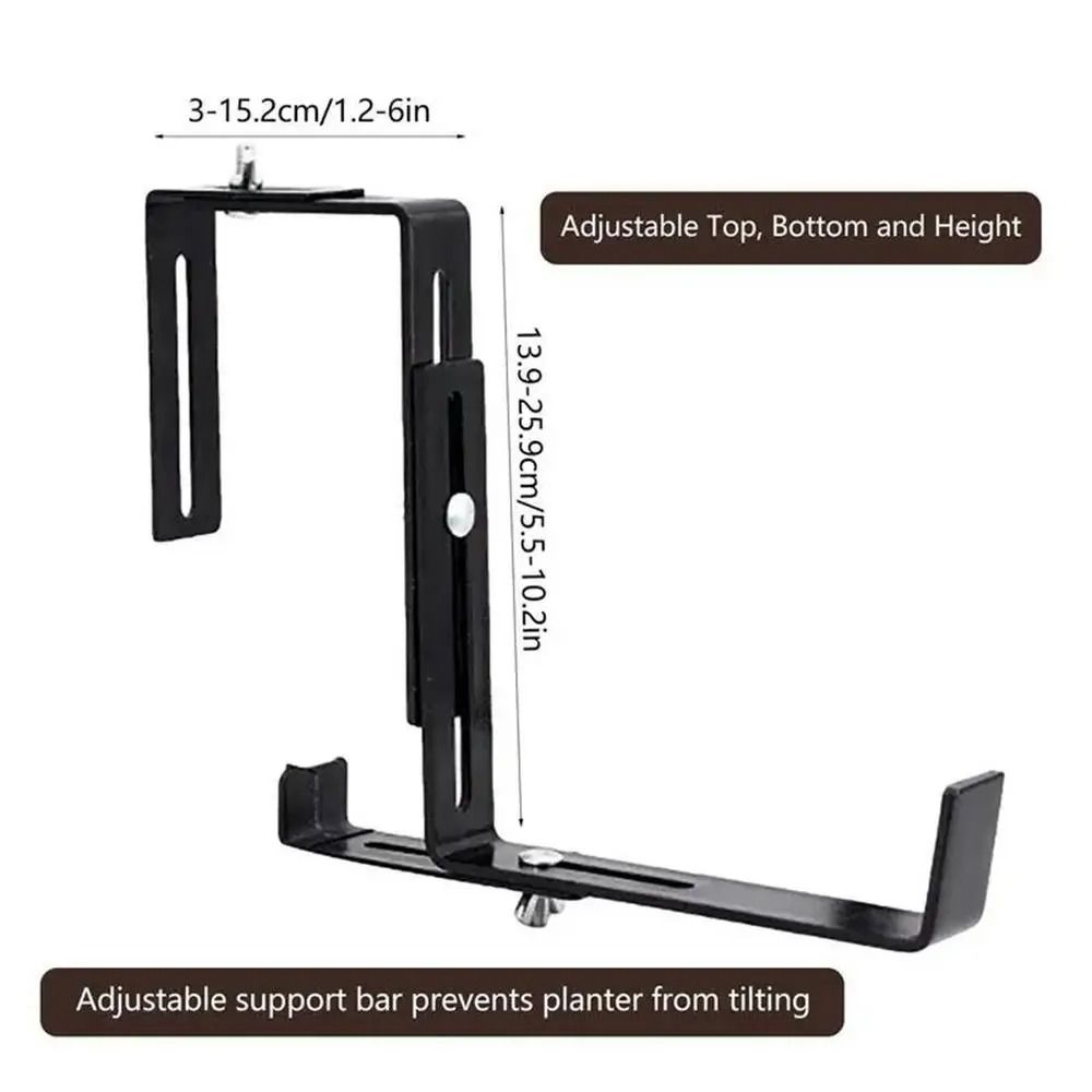 Комнатные растения Подставка для оконного ящика для растений Ящик для посадки Кронштейн Уличные окна Крыльцо Забор