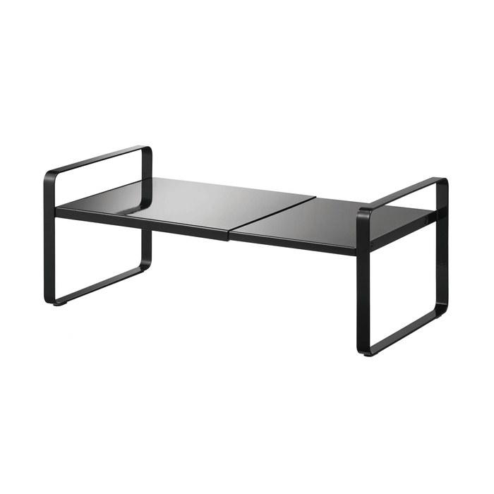 Yamazaki Expandable Storage Rack 2-Tier Black Approx. W27-45 x D20 x H15.2cm Tower 5400