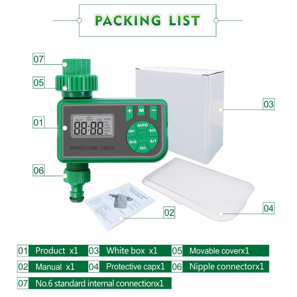 Таймер воды для сада, ЖК-дисплей, автоматическое устройство для полива, садовый балкон, интеллектуальное орошение