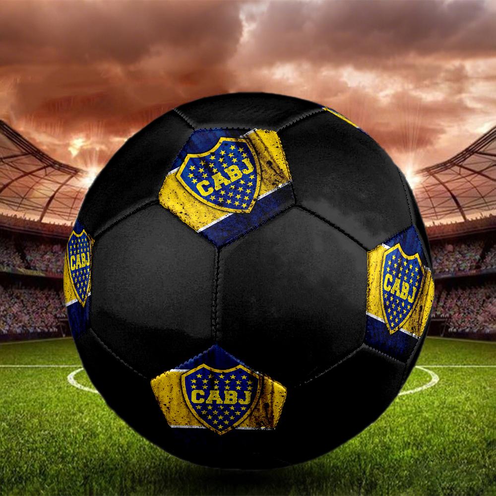 Футбольный мяч Boca Juniors, разноцветный, подходит для всех возрастов, машинная строчка, материал ПВХ, соревновательного уровня, прочный и с высоким отскоком