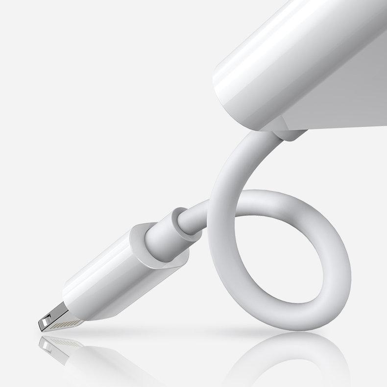 iPhone Lightning - Lightning 3.5mm mini jack headphone splitter adapter white