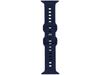 GlacierX Silicone Ribbed Midnight Blue Smartwatch Strap for Apple Watch 42/44/45/49mm Navy Blue