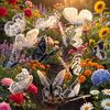 10/30pcs new 3D Black White Faux Butterfly Garden Stake Flower Vase Decoration Outdoor Garden Patio Decoration, Party Decoration