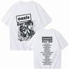 Новое поступление Футболка Oasis Live Tour Подарок для фанатов Харадзюку Унисекс Футболка с круглым вырезом Впитывающая пот и дышащая футболка