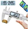 150 мм Цифровой из нержавеющей стали для измерения и ЖК-дисплей Ноль Батарея Большой экран с большим кейсом для хранения в комплекте Штангенциркуль, Цельнометаллический,