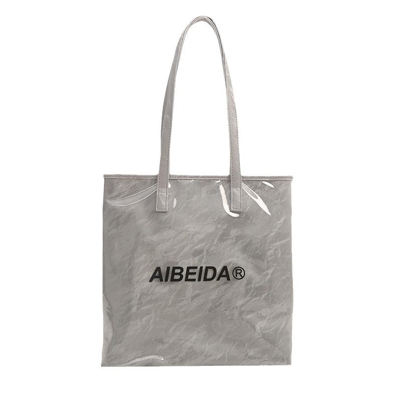 Женская сумка-тоут большой вместимости, прозрачная сумка-желе, сумочка, универсальная сумка через плечо