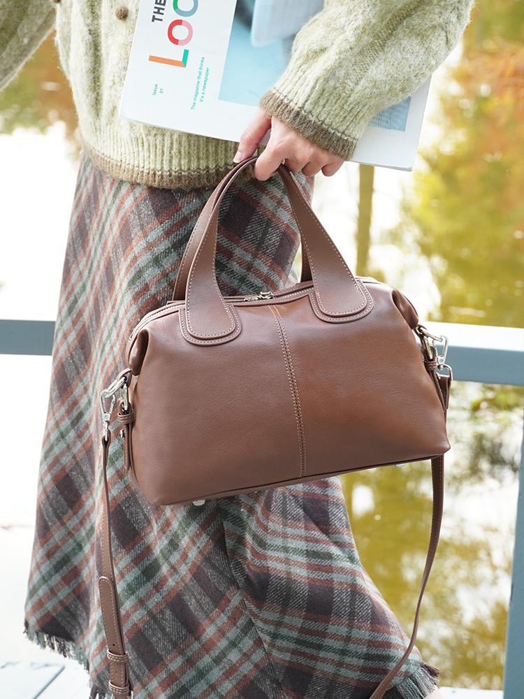 Сумка Zency из натуральной кожи с верхней ручкой для женщин Boston Bag