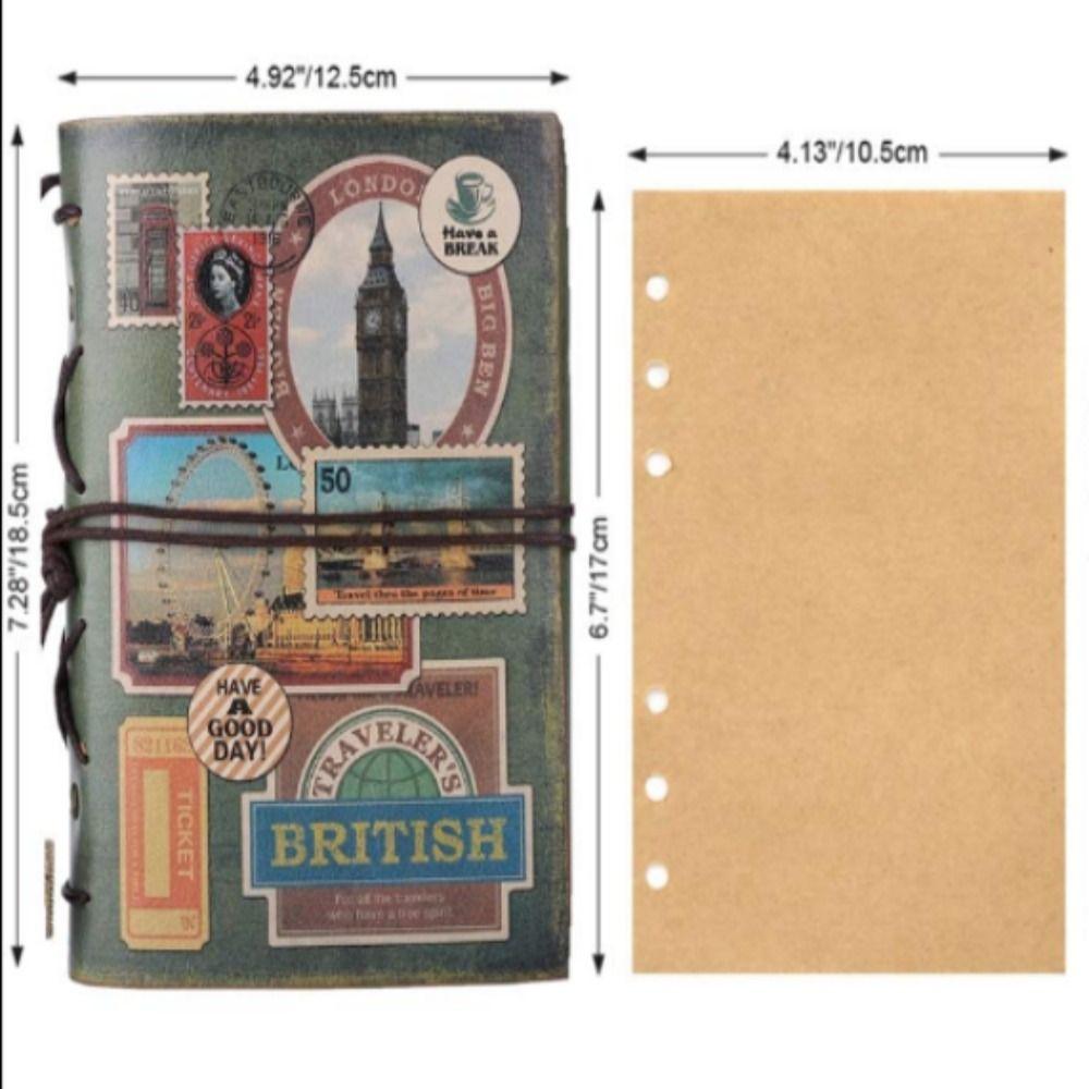 Refillable Journal Classic Writing Pads Travel Diary Traveler Notebook Gift