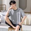 Arrival Pajamas Men's Cotton Short-sleeved Summer Men's Teen Homewear 2-Piece Suit Breathable Casual Loungewear Homme