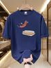 Unisex Funny Jumping Hot Dog Cartoon Print T Shirt Summer Quick Dry Breathable Short Sleeve Tee Humor Food Graphic Streetwear Tops