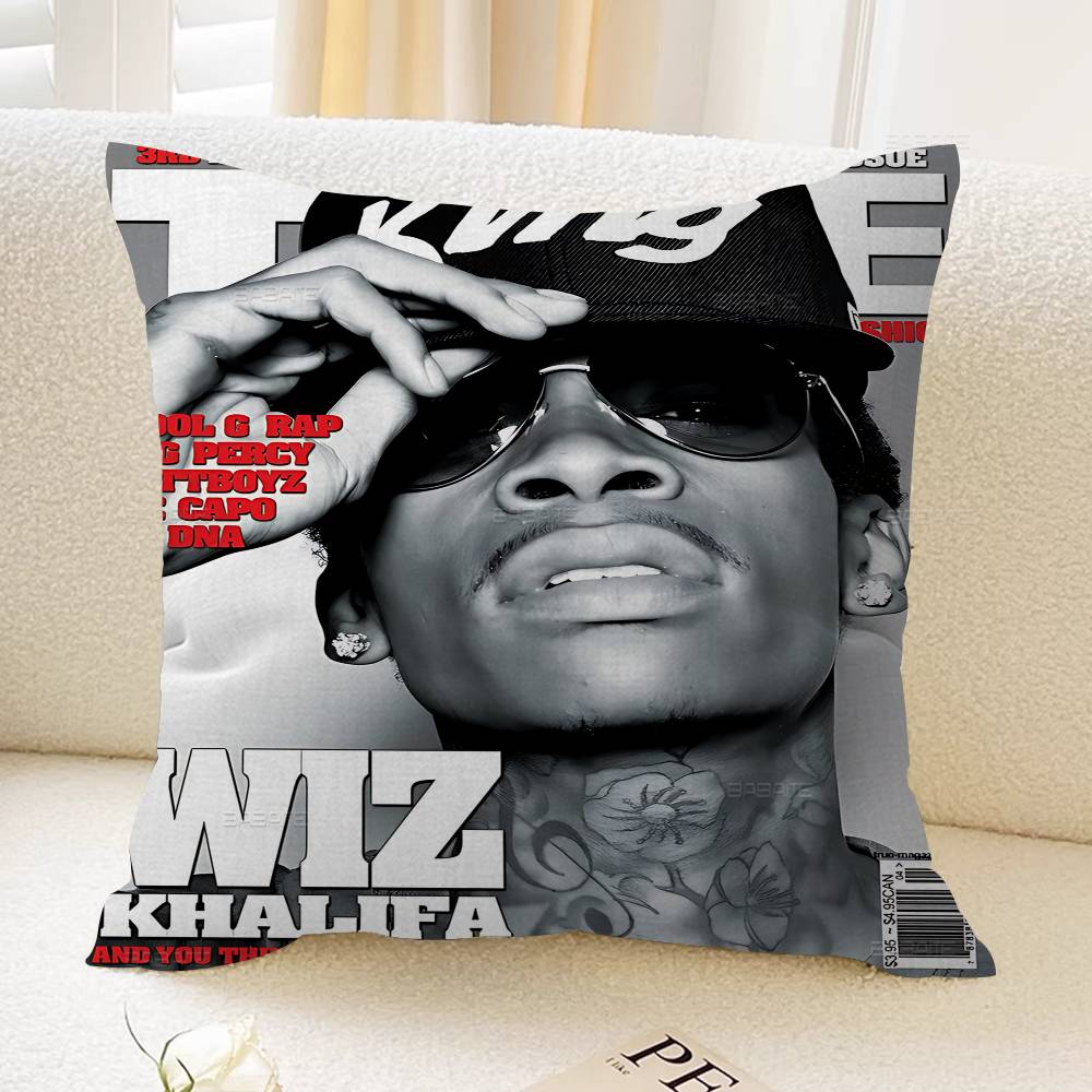 Наволочка с изображением рэпера W-Wiz K-Khalifa Персонализированная наволочка для детской спальни Декор для вечеринки Наволочка Подарок на день рождения ребенка