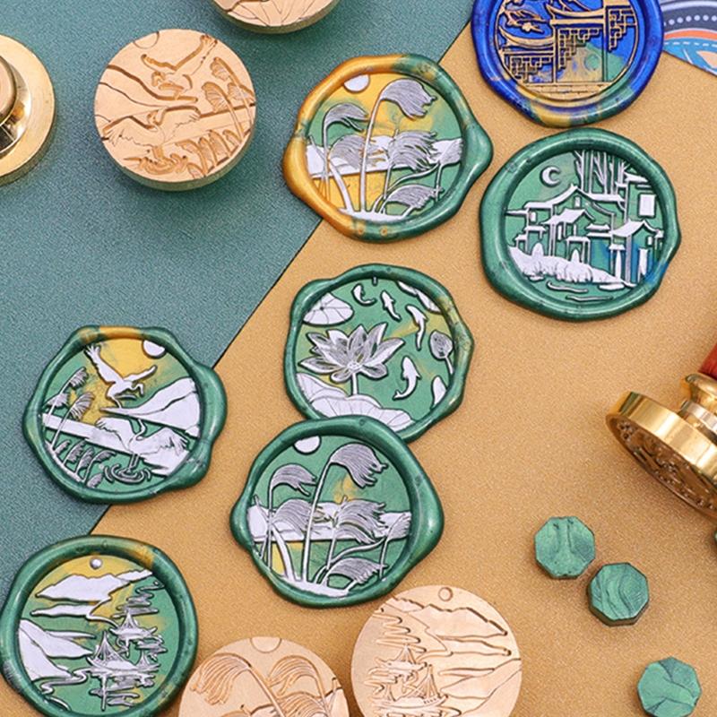 Восковой штамп для головы 0,98 дюйма, латунный штамп с винтовым интерфейсом, легко заменяемый металлический штамп для скрапбукинга для свадьбы, любимый