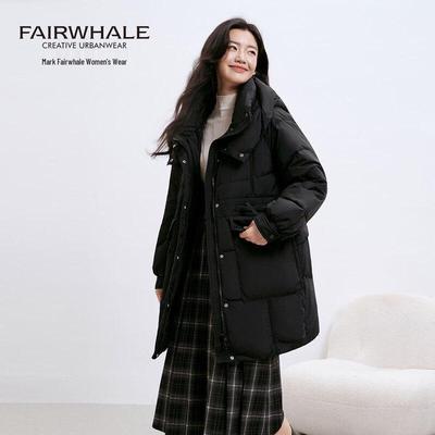 Женская зимняя пуховая куртка средней длины с капюшоном Mark Fairwhale 2025