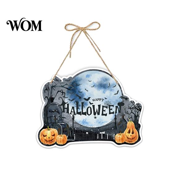 Durable Halloween Party Decor Pumpkin Door Hanging Decor, Spooky Festive Wall Ornament for Scene, Front Entryway Decoration, Trick or Treat Home Gift