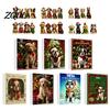 Creative Christmas Tree Ornaments Dog Advent Calendar, 2D Acrylic Breeds Ornaments, 24-Days Calendar Countdown with 24 Puppy Charms for Home