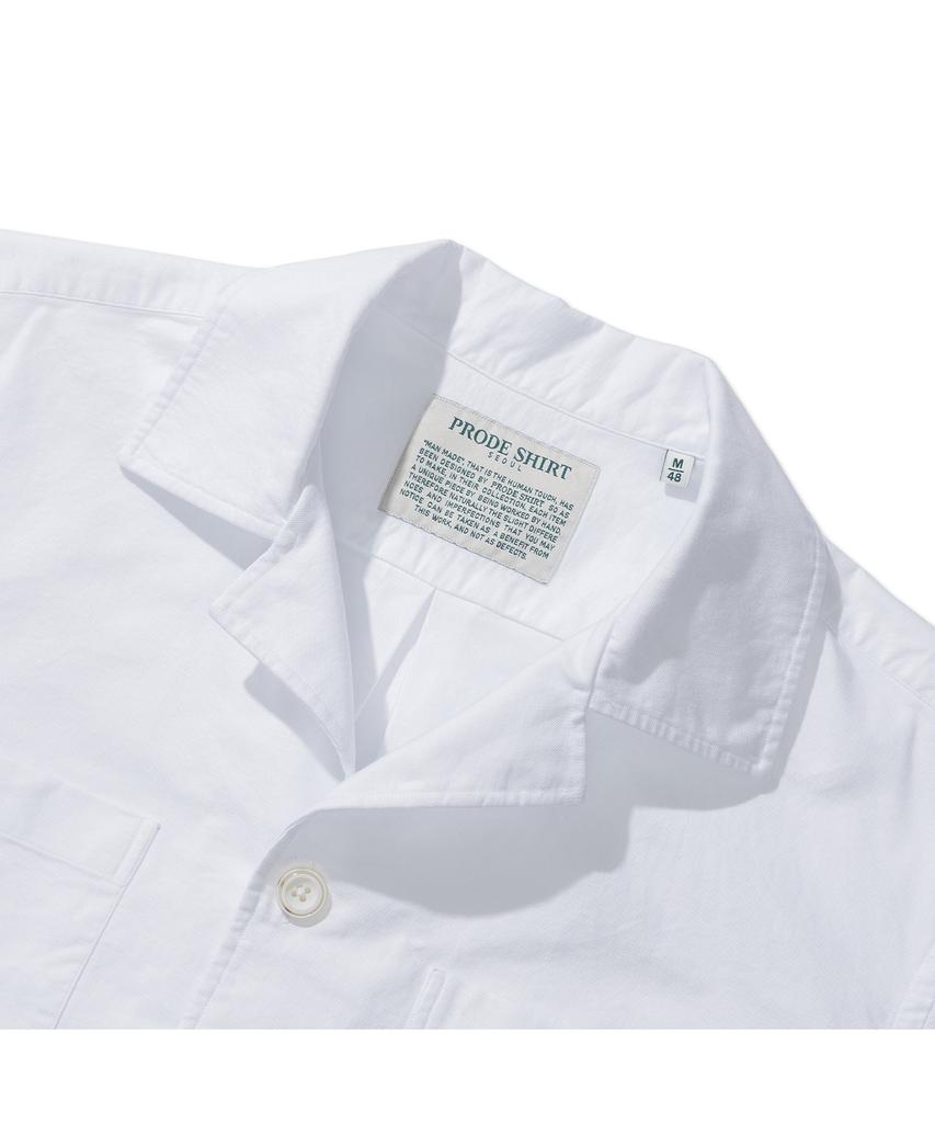 PRODESHIRT [Comfort] Cuban Oxford Overshirt (White)