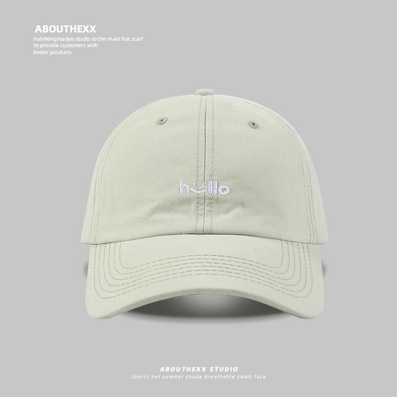 Hello Embroidered Baseball Cap For Girls Spring Summer Sun Protection Cotton Female Hat