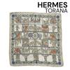 Б/у Бандана-платок HERMES Carre 45 Ворота-башня TORANA Petit Carre Gavroche Экрю Мультиколор 100% Шелк Женский 6D320