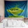 1PC Green monster Christmas Spirit K-pop music group Tapestry Accessories for Bedroom,Livingroom, dormitory Room Wall Decor Fan Birthday Gifts