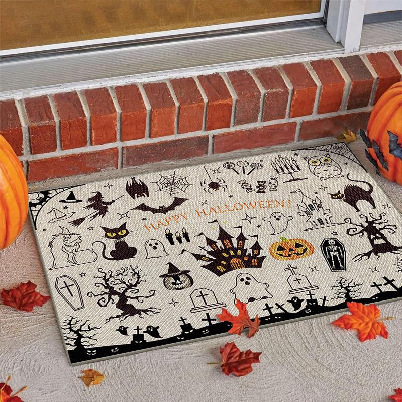 Halloween Autumn Pumpkin Carpets for Living Room Large Area Bedroom Floor Mat Non-Slip Washable Doormats Home Decoration Rugs